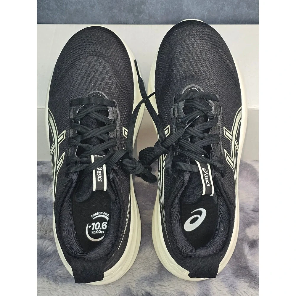 NWOT GEL-Nimbus 27 Black/Lake Grey Running Shoes Women 7 1012B753